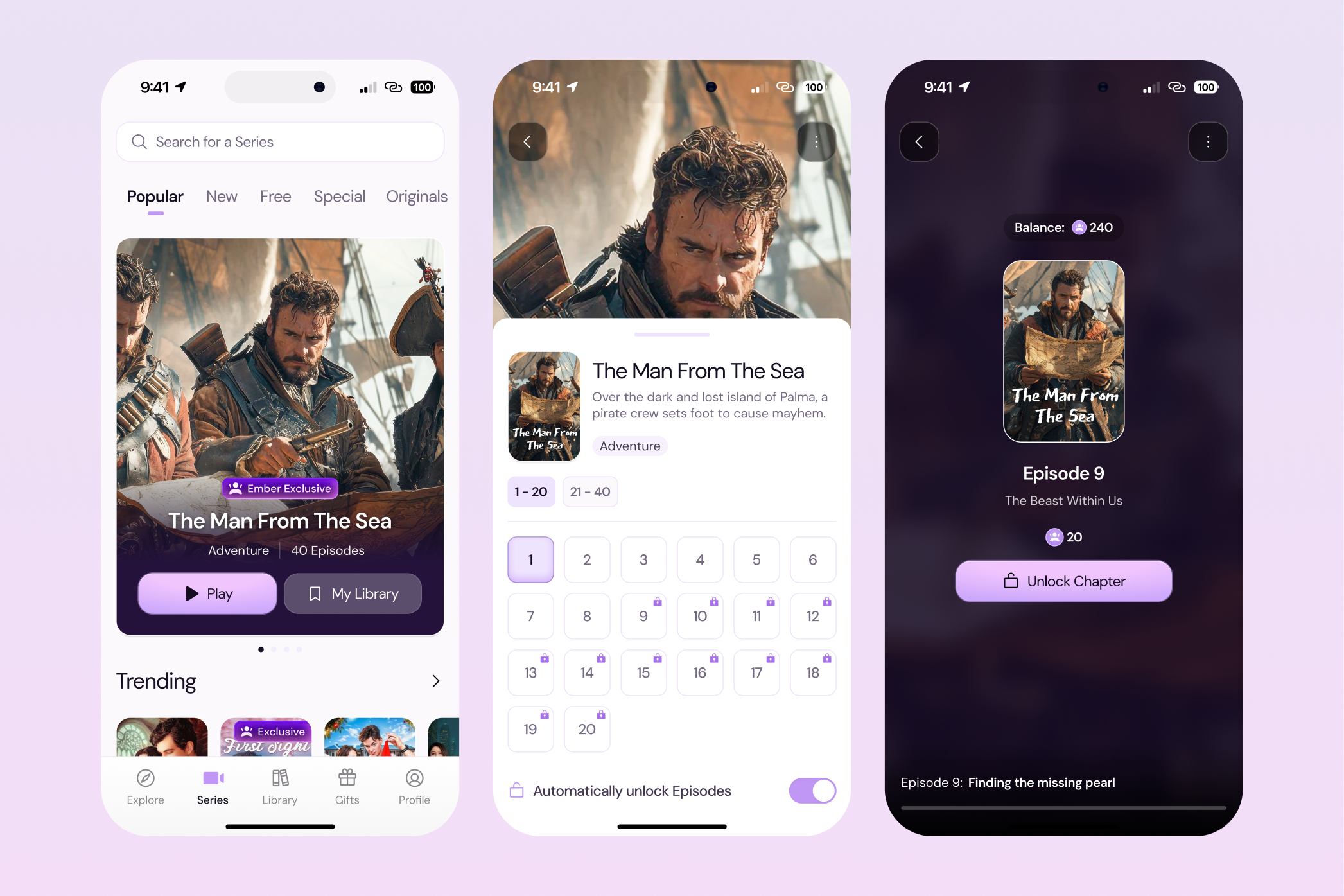 Ember — interface detail