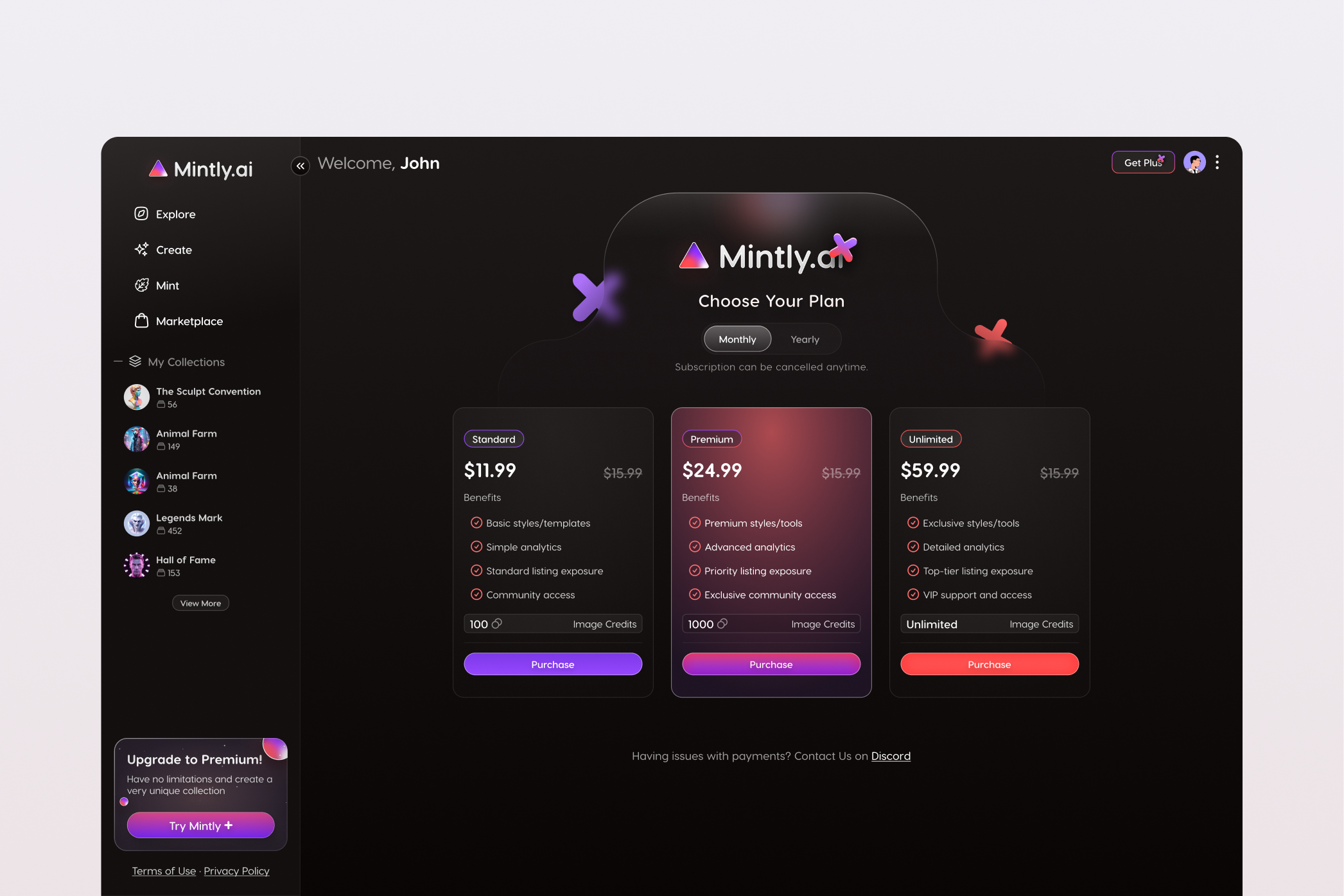 Mintly AI — interface detail