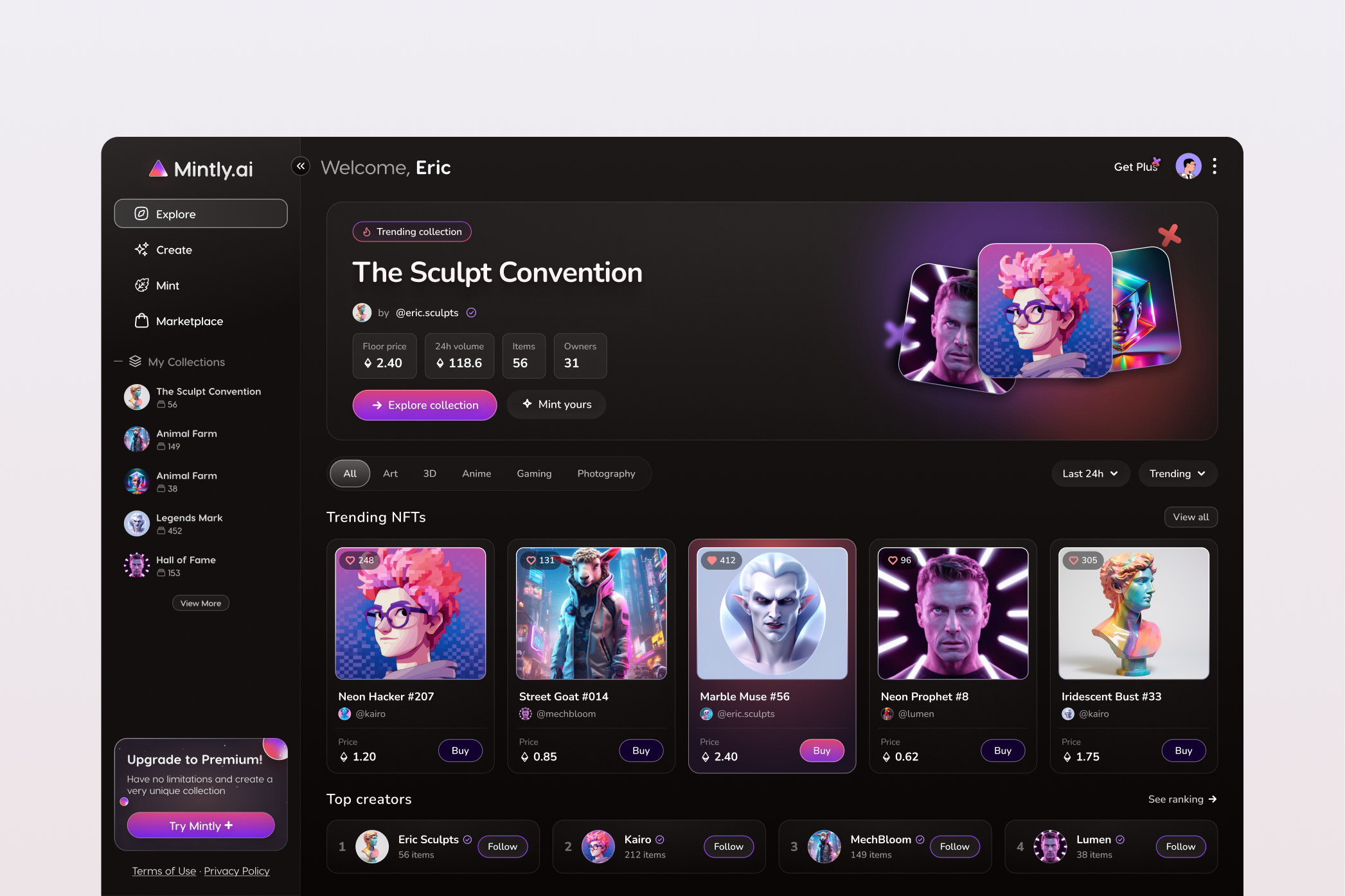 Mintly AI — interface detail