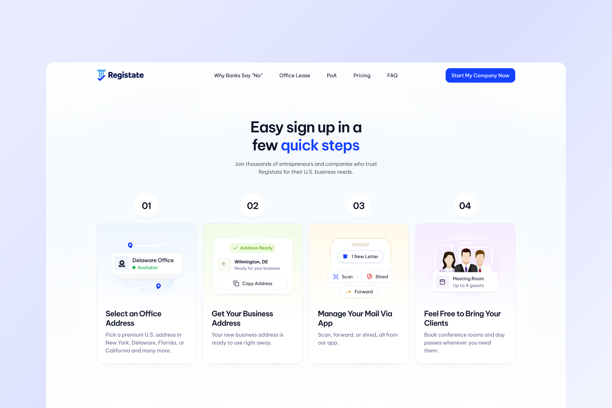 Registate — interface detail