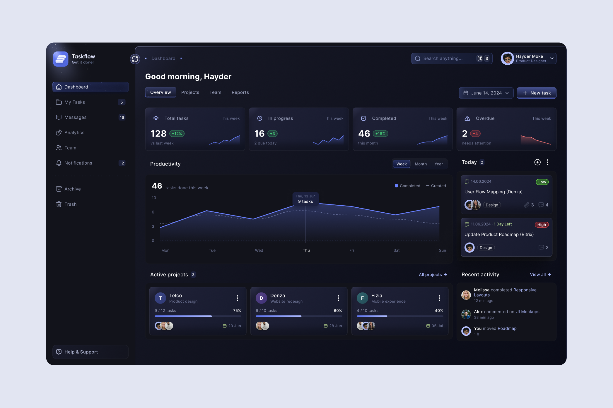 Taskflow — interface detail