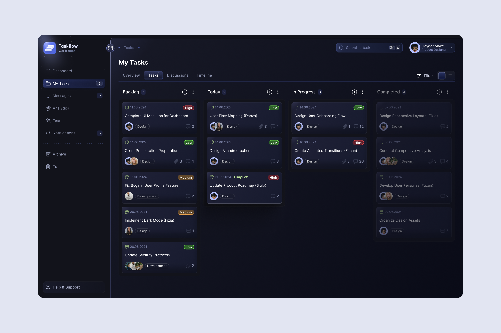 Taskflow — interface detail